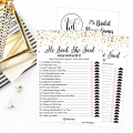 25 Gold Wedding Bridal Shower Engagement Bachelorette Anniversary Party Game Ideas, He Said She Said Cards For Couples, Funny Co Ed Trivia Rehearsal Dinner Guessing Question Fun Kids Supplies Kit