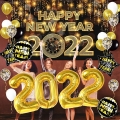 New Years Eve Party Supplies 2022 Set - 42 Pieces | Happy New Year Banner 2022 | 40 Inch Gold 2022 Balloons Numbers Happy New Years Balloons Foil, New Year Backdrop Nye Happy New Year Decorations 2022