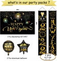 Happy New Year Decorations 2023 - New Year Party Decorations Include Backdrop, Banner, Porch Signs, Glasses, Tiaras, Balloons, Curtains, for Happy New Year Eve Party