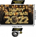 New Years Eve Party Supplies 2022 Set - 42 Pieces | Happy New Year Banner 2022 | 40 Inch Gold 2022 Balloons Numbers Happy New Years Balloons Foil, New Year Backdrop Nye Happy New Year Decorations 2022