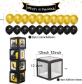 New Years Eve Party Supplies 2022 - New Years Eve Party Decorations Pack Including 4 Balloons Boxes, 20 Balloons, 2 Foil Fringe Curtains, a Happy New Year Banner, and a New Years Eve Backdrop
