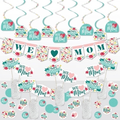 Big Dot of Happiness Colorful Floral Happy Mother's Day - We Love Mom Party Supplies Decoration Kit - Decor Galore Party Pack - 51 Pieces