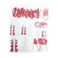 Christmas Party Theme Decoration kit supplies ，Christmas paper fans，paper tassels