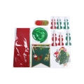 Christmas Party Theme Decoration kit supplies ，Christmas paper fans，paper tassels，paper fans，confettis