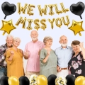 We Will Miss You Balloon Banner Decorations Kit, 49Pcs, Farewell Party Decorations, Gold Retirement Party Office Work Party Going Away Party Supplies