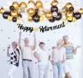 Retirement Decorations for Women or Men, Happy Retirement Party Decorations Supplies Kit, Retirement Banner, Cake Topper, Balloon Garland Arch for Retirement Office Farewell Party