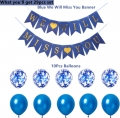We Will Miss You Supplies Kit, We Will Miss You Banner, 10Pcs Balloons, 12Pcs Swirl, 6Pcs Pom for Retirement Farewell Going Away Office Work Party Decorations Blue Gold