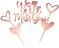 PATYFEIR Rose Gold Farewell Party Decorations Supplies Kit, Will Miss You Banner, We Will Miss You Decorations Rose Gold, Going Away Party Decorations, Rose Gold We Will Miss You Cake Topper Poster