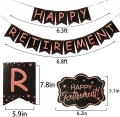 Retirement Party Decorations for Women Black Rose Gold Happy Retirement Banner and Swirls with Rose Gold Confetti Balloons Kit for Female Retirement Decor