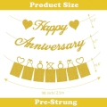 Anniversary Decorations Party Supplies Kit Set of Happy Anniversary Banner , Photo Banner and Anniversary theme Balloons for Wedding Anniversary Party decor