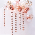 Decor365 Glitter Rose Gold Circle Dots Garland Party Decorations Paper Polka Dots Hanging Streamer String Bunting Banner Backdrop Background Decor Wedding/Birthday/Anniversary/Engagement/Christmas