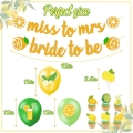 Lemon Bridal Shower Decorations Miss-to-Mrs Bridal-to-Be Banner Lemonade Cupcake Toppers Lemon Theme Balloons for Bridal Shower Wedding Engagement Party Supplies