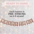 Bride To Be Banner - NO DIY - Rose Gold Glitter Bachelorette Bridal Party Banner Garland on 8 ft Strand - Rose Gold Bachelorette Bridal Party