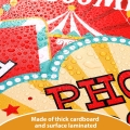 Carnival Decorations, Laminated Circus Carnival Signs Circus Theme Party Signs Carnival Party Supply Decor Paper Cutouts with 2 Ribbons and Glue Point Dots