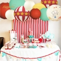 Circus Party Decorations Supplies Red and White Paper Lanterns Old-Fashioned for Circus Decor Carnival Games Dumbo Birthday Party Baby Shower Kids Party Decor (Retro Circus)