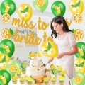 Lemon Bridal Shower Decorations Miss-to-Mrs Bridal-to-Be Banner Lemonade Cupcake Toppers Lemon Theme Balloons for Bridal Shower Wedding Engagement Party Supplies