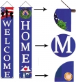 American Flag Patriotic Soldier Welcome Home Porch Sign Banners,Patriotic Theme Deployment Returning Back Military Army Homecoming Party Decoration