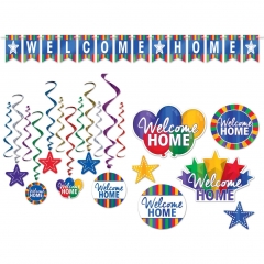 Welcome Home Decorations with Welcome Home Banner, Hanging Whirls, and Foil Cutouts - Perfect Party Decor for Returning Family and Friends, or Deployment Homecoming, or Housewarming