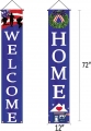 American Flag Patriotic Soldier Welcome Home Porch Sign Banners,Patriotic Theme Deployment Returning Back Military Army Homecoming Party Decoration