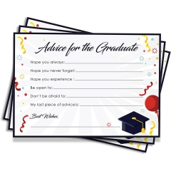 Gradu8s Graduation Wishes & Advice Cards- 50 Pack Graduation cards 2022 Party Supplies & Party Decorations 2022 - For High School & College Graduate
