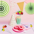 30 Pieces Summer Party Decoration Set, Hanging Paper Fans Honeycomb Balls Pineapple and Flamingo Flower Garland Banner Summer Party Balloons for Hawaiian Luau Beach Birthday Wedding Photo Backdrop