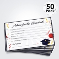 Gradu8s Graduation Wishes & Advice Cards- 50 Pack Graduation cards 2022 Party Supplies & Party Decorations 2022 - For High School & College Graduate