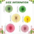 12 Pcs Flamingo Party Decoration Set Pineapple Flamingo Flower Garland Banner Green Pink Yellow Hanging Paper Fans Pineapple and Pink Flamingo Honeycomb for Luau Beach Birthday Photo Backdrop