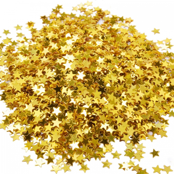 Star Confetti Star Table Confetti Metallic Foil Stars Sequin for Party Wedding Decorations, 30 Grams/ 1 Ounce (Gold)