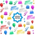 3000 Pieces Happy Birthday Confetti Birthday Cake Confetti Metallic Foil Balloon Confetti Table Scatter Confetti Decorations for Birthday Party, Baby Shower, DIY Arts and Crafting (Multi-Color)