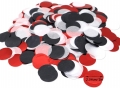 Paper table confetti circles, party confetti points for weddings, vacations, anniversary, 1-inch (1.76 ounces) birthdays, confetti mix red and black